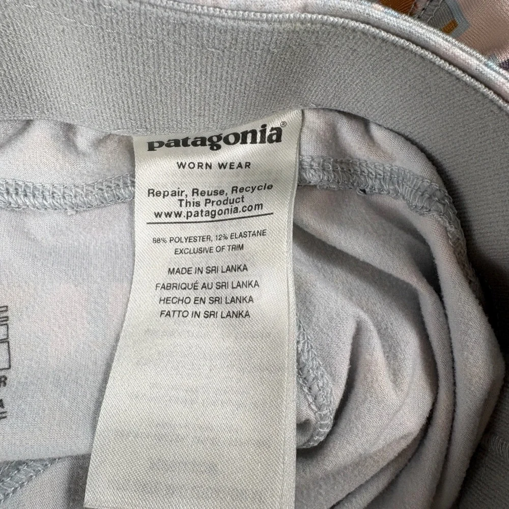 Patagonia Kids Capilene Baselayer Set Geometric Print Thermal PJs Size Small